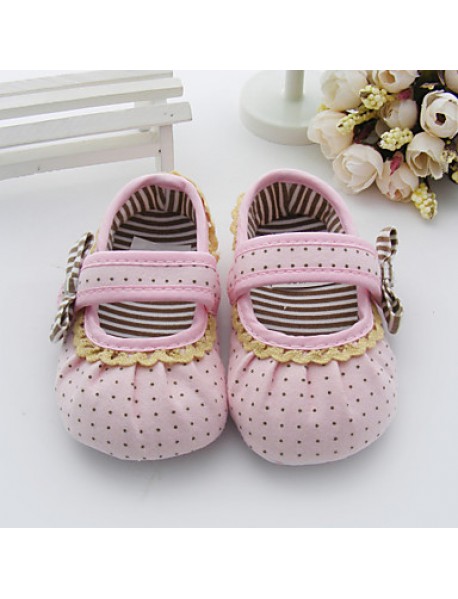 Girl's Flats Spring / Summer / Fall First Walkers / Crib Shoes Cotton Dress Flat Heel Pink  