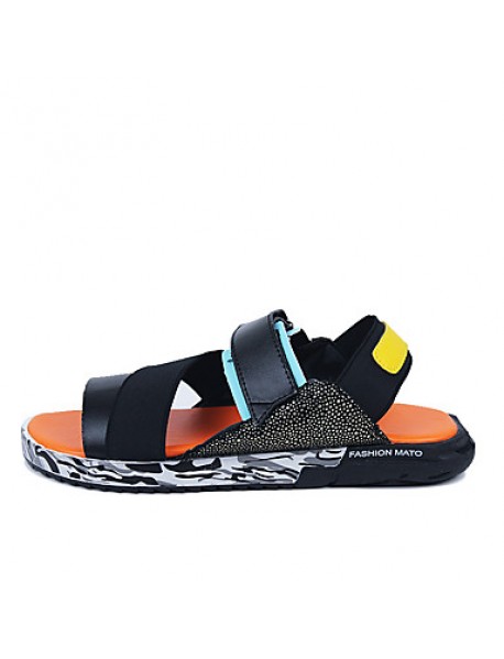 Men's Shoes Outdoor / Office & Career / Work & Duty / Athletic / Casual Synthetic Sandals Black  