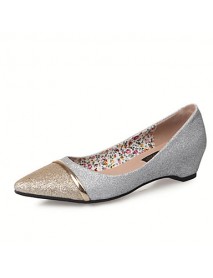 Women's Shoes GlitterLeatherette Flat Heel WedgesPointed Toe Flats Wedding Dress More Colors Available