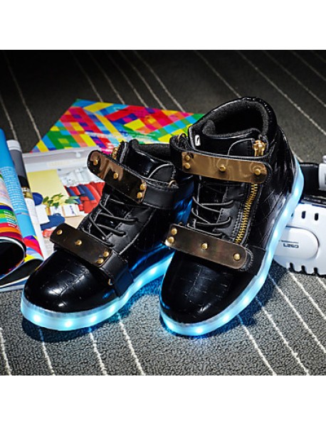 Led's Shoes Boy's Boots Spring / Fall / Winter Fashion Boots Synthetic Outdoor / Casual Flat Heel Buckle Silver / Gold  