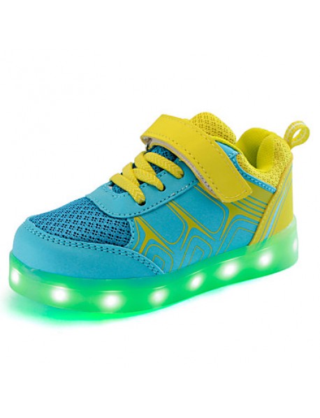 LED Shoes Boys' Shoes Athletic / Casual Synthetic Fashion Sneakers Yellow / Fuchsia / Orange  