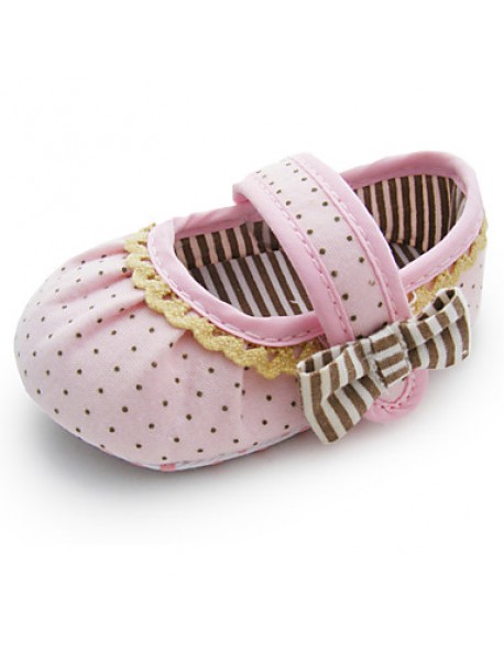 Girl's Flats Spring / Summer / Fall First Walkers / Crib Shoes Cotton Dress Flat Heel Pink  