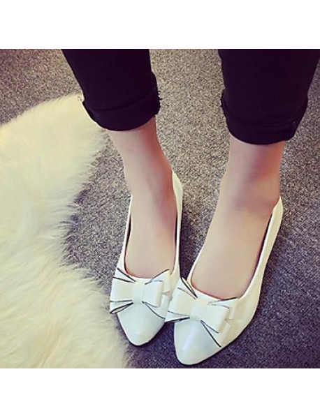 Women's Flat Heel Pointed Toe Fashion Pumps Bowknot Shoes