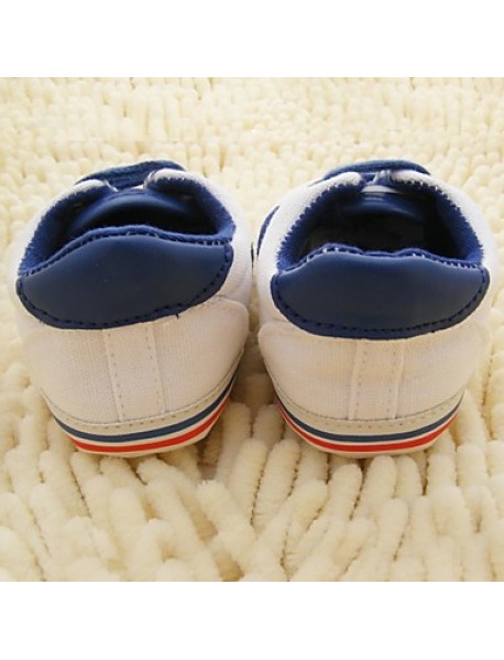 Boy's Flats Spring / Fall / Winter First Walkers / Crib Shoes Twill Outdoor Flat Heel Lace-up White  