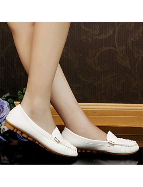 Women's Spring / Fall Comfort Leatherette Outdoor / Casual Flat Heel Others Black / Green / Pink / White