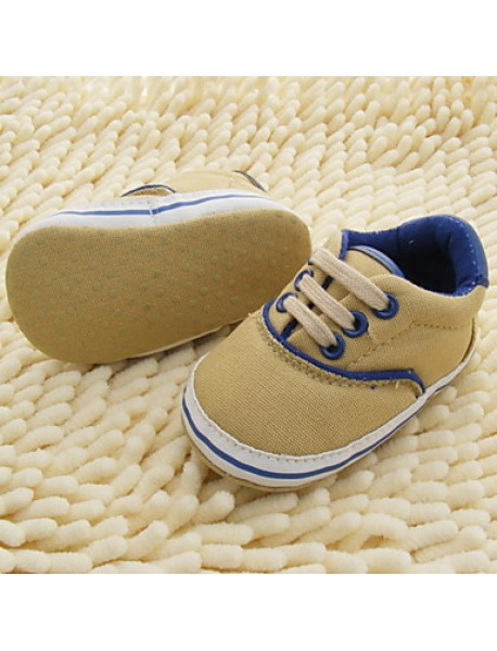 Boy's Flats Spring / Fall / Winter First Walkers / Crib Shoes Twill Outdoor Flat Heel Lace-up White  