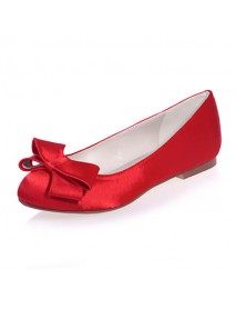 Women's Shoes Satin Flat Heel Round Toe Flats Wedding/Party & EveningShoes More Colors available