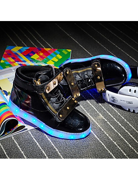 Led's Shoes Boy's Boots Spring / Fall / Winter Fashion Boots Synthetic Outdoor / Casual Flat Heel Buckle Silver / Gold  