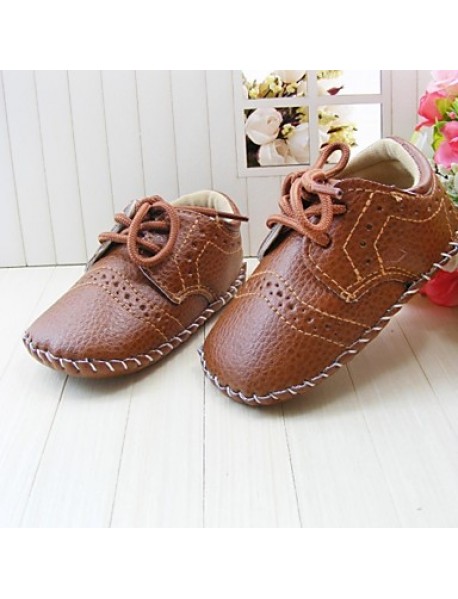 Boy's Flats Spring / Fall / Winter First Walkers / Crib Shoes Leatherette Party & Evening Flat Heel Lace-up Brown  