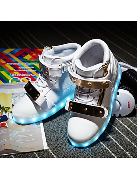 Led's Shoes Boy's Boots Spring / Fall / Winter Fashion Boots Synthetic Outdoor / Casual Flat Heel Buckle Silver / Gold  