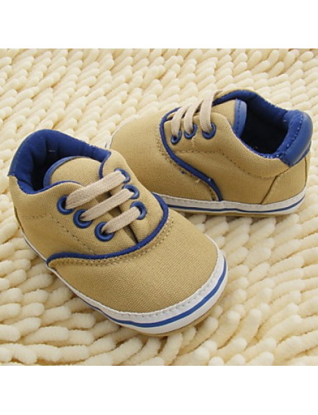 Boy's Flats Spring / Fall / Winter First Walkers / Crib Shoes Twill Outdoor Flat Heel Lace-up White  