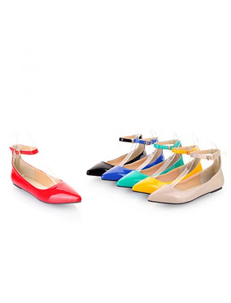 Women's Spring / Summer / Fall Ballerina / Mary Jane Patent Leather Casual Flat Heel Black / Blue / Yellow / Green / Red