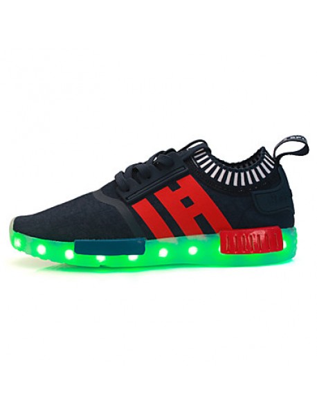 Boys' Led lighting shoprt Shoes Outdoor / Casual Tulle Fashion Sneakers Black / Red / Royal Blue / Navy  