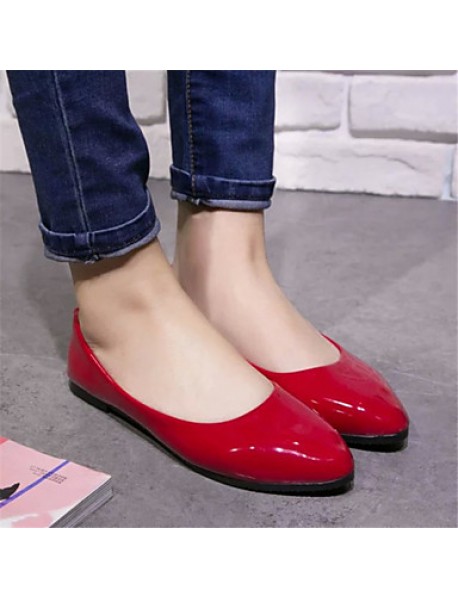 Women's Shoes Flat Heel Pointed Toe Flats Dress Black / Blue / Yellow / Pink / Purple / Red / White / Beige