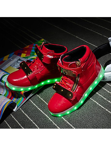 Led's Shoes Boy's Boots Spring / Fall / Winter Fashion Boots Synthetic Outdoor / Casual Flat Heel Buckle Silver / Gold  