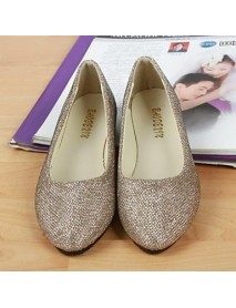 Women's Shoes Flat Heel Pointed Toe Flats Casual Gold