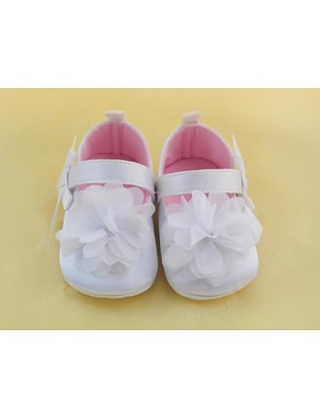 Girl's Flats Spring / Summer / Fall Crib Shoes Stretch Satin Casual / Party & Evening Flower / Magic Tape Pink / Purple / Red / White  