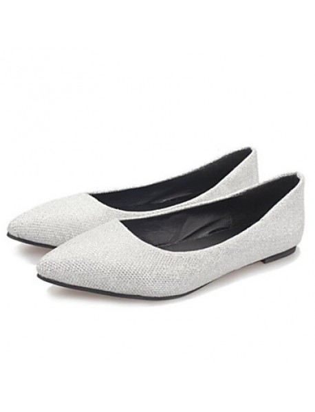 Women's Shoes Flat Heel Pointed Toe Flats Casual Silver/Gold